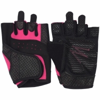 REX Women Weightlifting Fitness Ladies Pink Leather Gym Gloves
