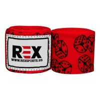 Hand Wraps 180 Inches Bandages Custom Printed 4.5M Red Semi Elastic Handwraps 