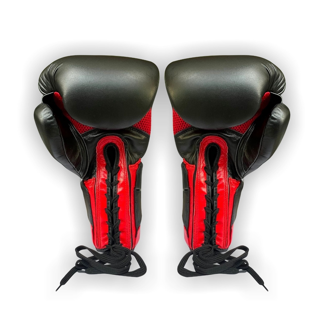 Wholesale Professional Fighting Customized Logo Cowhide Leather Lace up Boxing Gloves 1