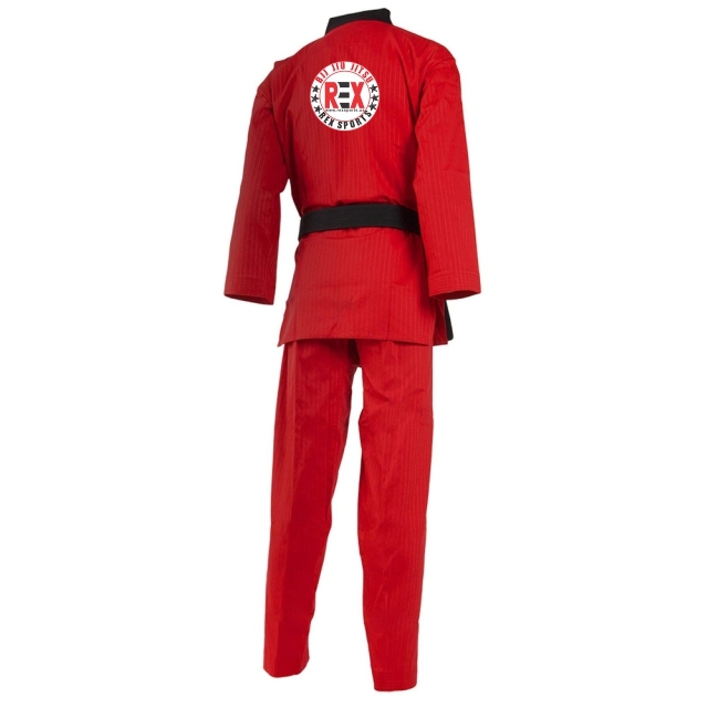 Cotton Adult REX Red Taekwondo Uniform Martial Arts Wholesale itf Taekwondo Dobok