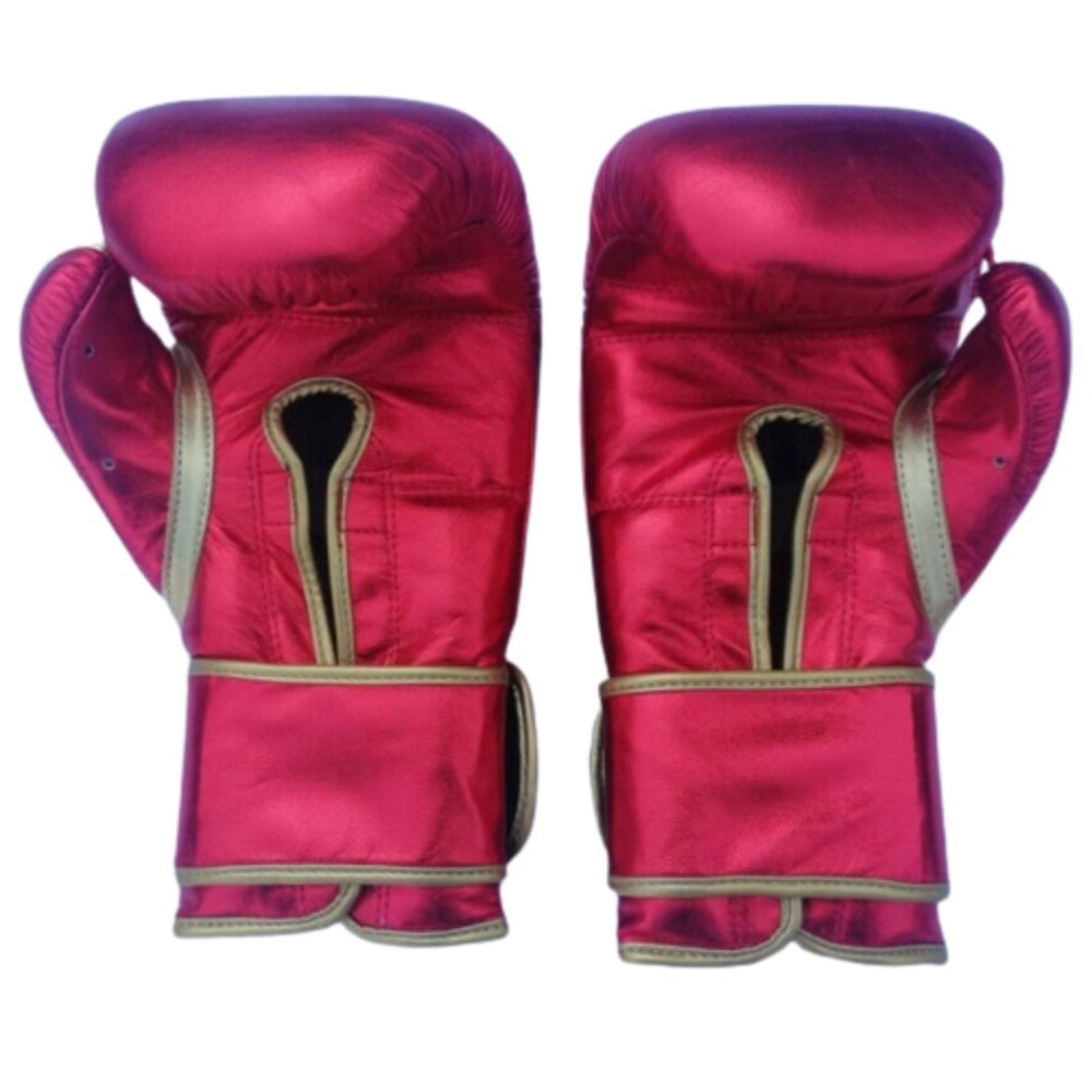 Muay Thai Gloves Pro Style Shine Leather Mexican Style Thai Boxing Gloves 