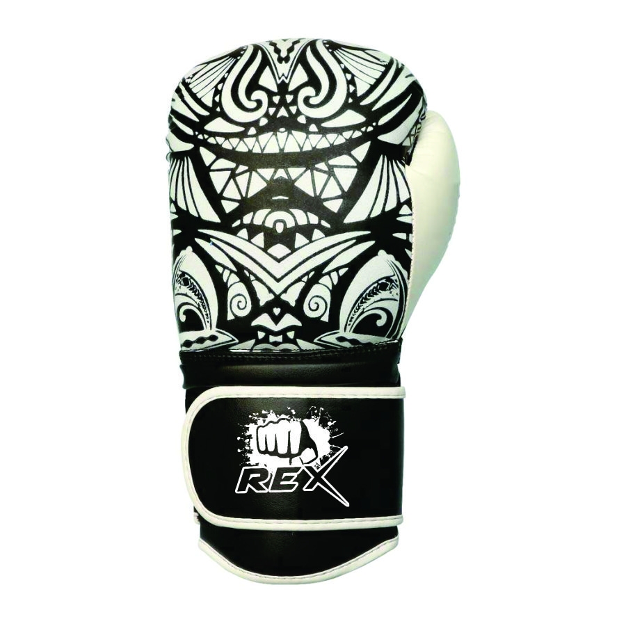 REX Muay Thai Gloves Custom Printed Cowhide Leather Punching Gloves 1