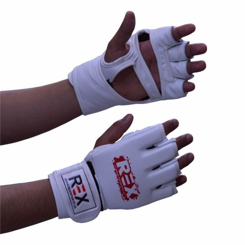 MMA Training White Half Finger Gloves