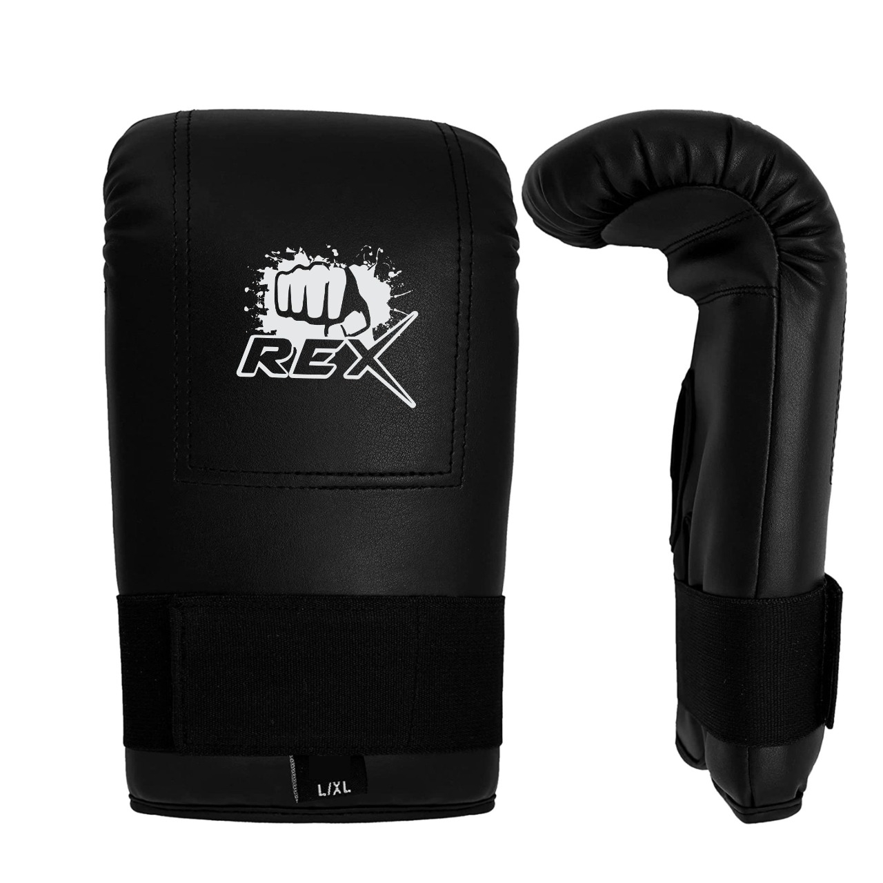  Black Boxing Bag Mitts Best Boxing Heavy Bag Gloves In Cowhide Leather 2