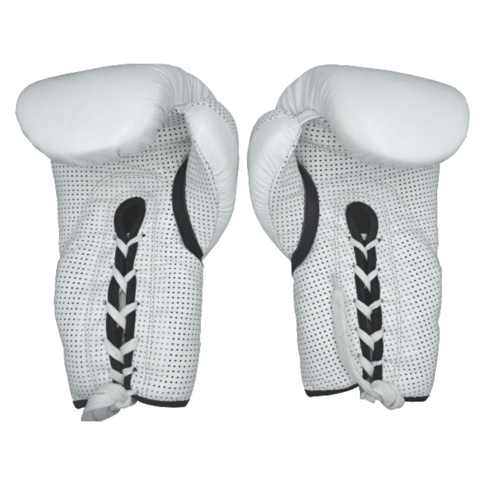 Best Selling Mix Fight Leather White Lace up Boxing Gloves