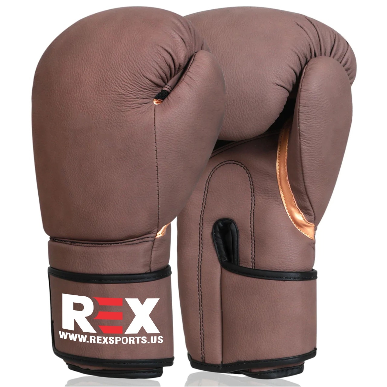 REX 2023 Vintage Brown Leather Boxing Gloves