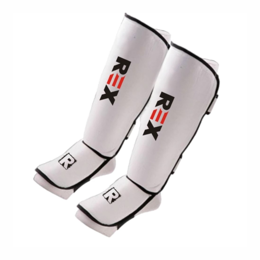 REX Model Shin Guards Essential Hook and Loop Strap MMA Training Shin Pads