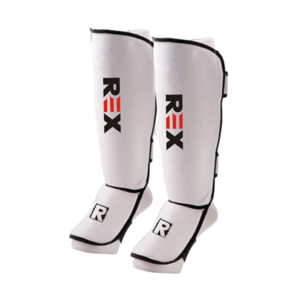 REX Model Shin Guards Essential Hook and Loop Strap MMA Training Shin Pads