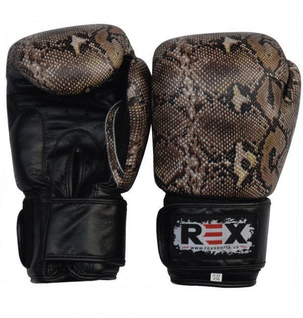 REX Snake Texture Skin Boxing Gloves for Training And Competition