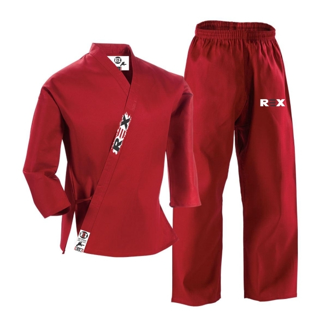 REX Professional High Quality Red Karate Uniform Karate Gi Karate Suit Kimono