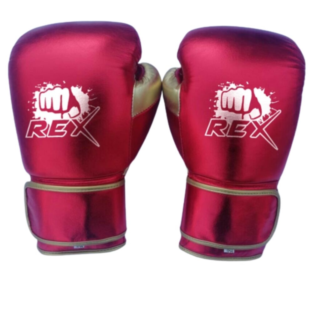 Muay Thai Gloves Pro Style Shine Leather Mexican Style Thai Boxing Gloves