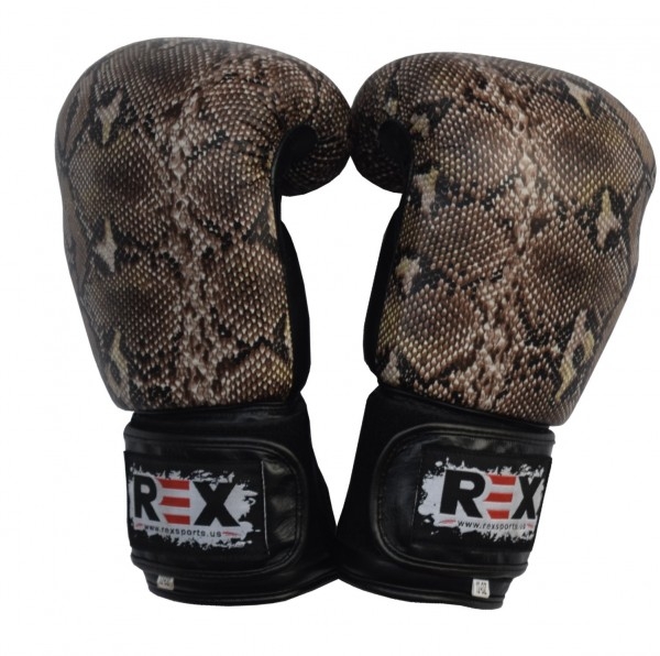 snake print boxing gloves