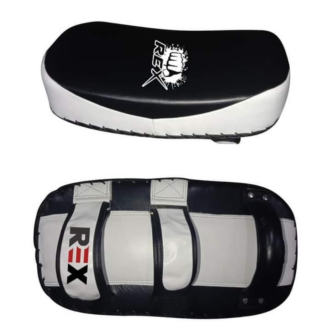 REX Muay Thai Ultimate Gel Padded Thai Pads Leather Thai Kick Pads for Boxing Training