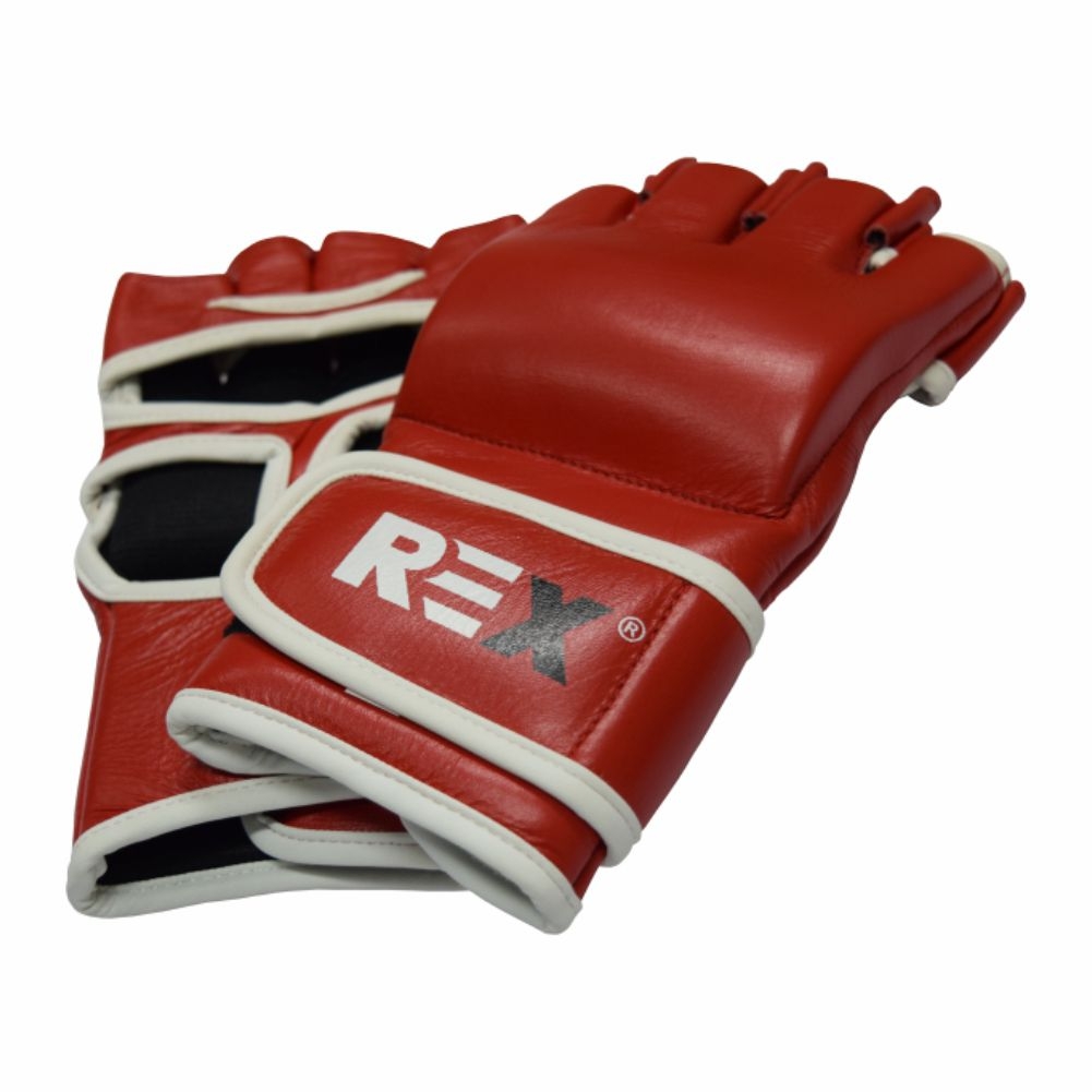 REX Gel Padded MMA Gloves Open Thumb Faux Leather Bag Gloves