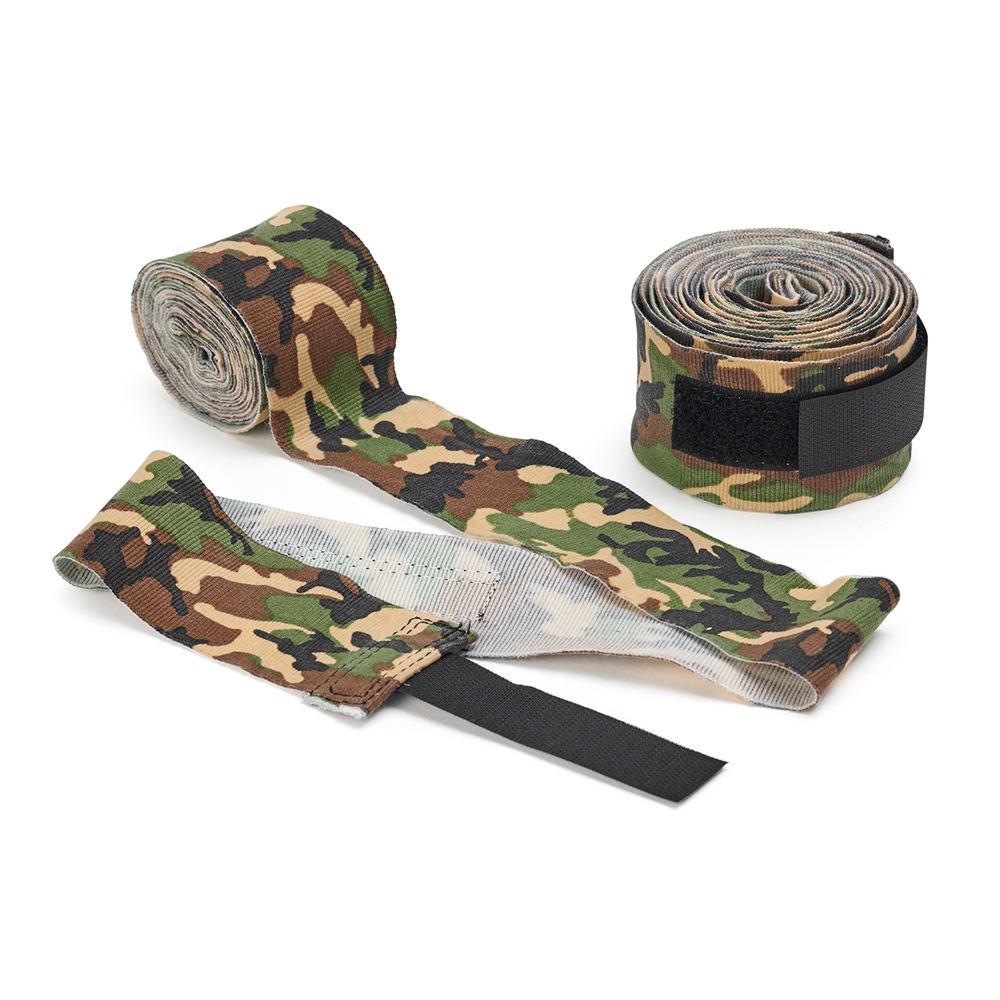 Camo Flag REX Boxing Hand Wrap Leone Green Camo Semi-Elastic Hand Wraps 03