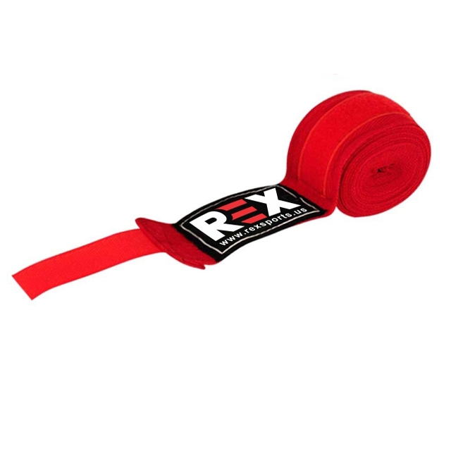 REX Red Boxing Hand Wraps Custom Muay Thai Hand Wrap 70% Cotton 30 % Elasticated Boxing Bandages 2