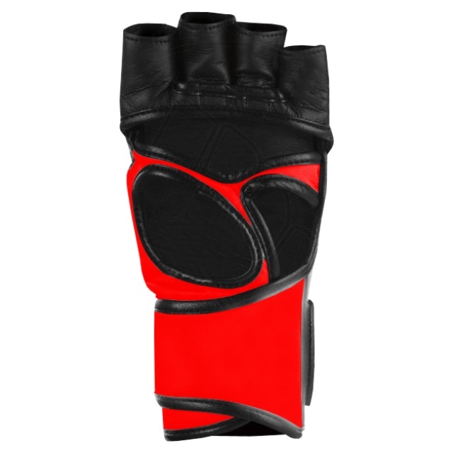 REX Black Leather MMA Grappling Gloves Custom Logo 5