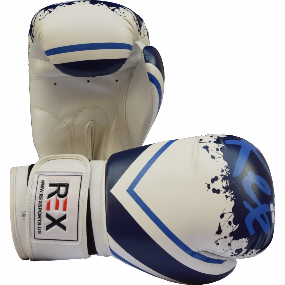 New Personalized Custom Printed White Boxing Gloves 1