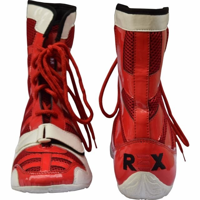 REX Boxing Shoes in Artificial Leather with Rubber Soul