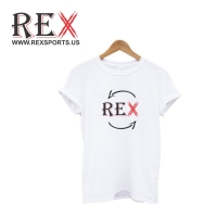 REX White Short Sleeves Men T-Shirt