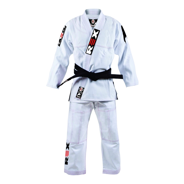 White BJJ Gi Brazilian Jiu Jitsu Cotton Fightwear 1