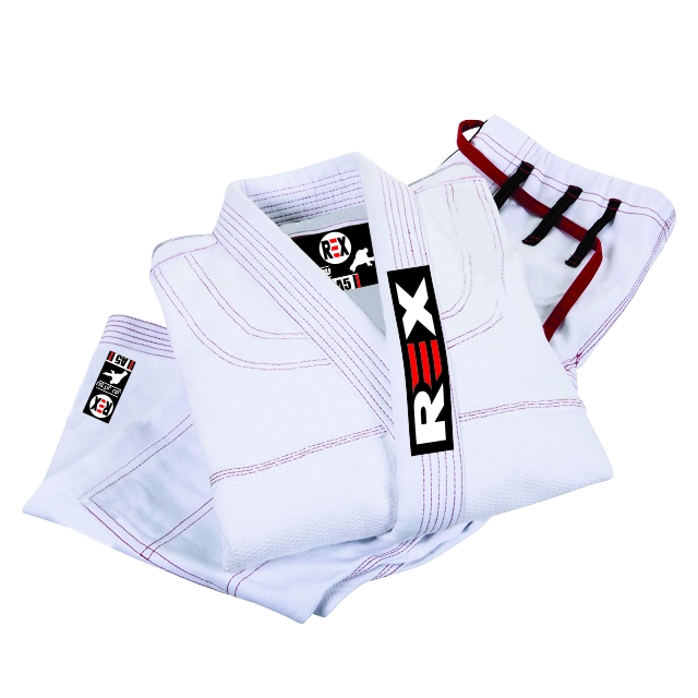 White BJJ Gi Brazilian Jiu Jitsu Cotton Fightwear 3