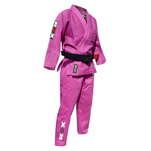 REX Women BJJ Uniform Pink Martial Arts Kimono 1