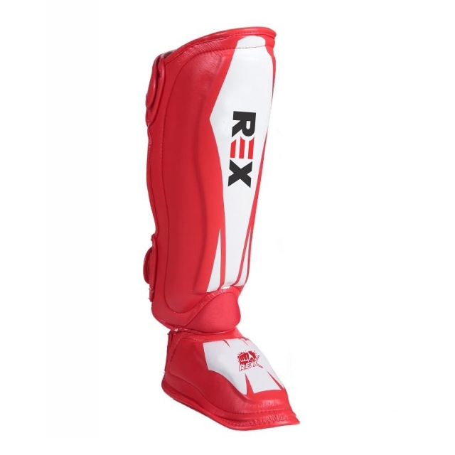 Red Dx-Artificial Leather Muay Thai Winning Boxing MMA Training Shin Guard 2