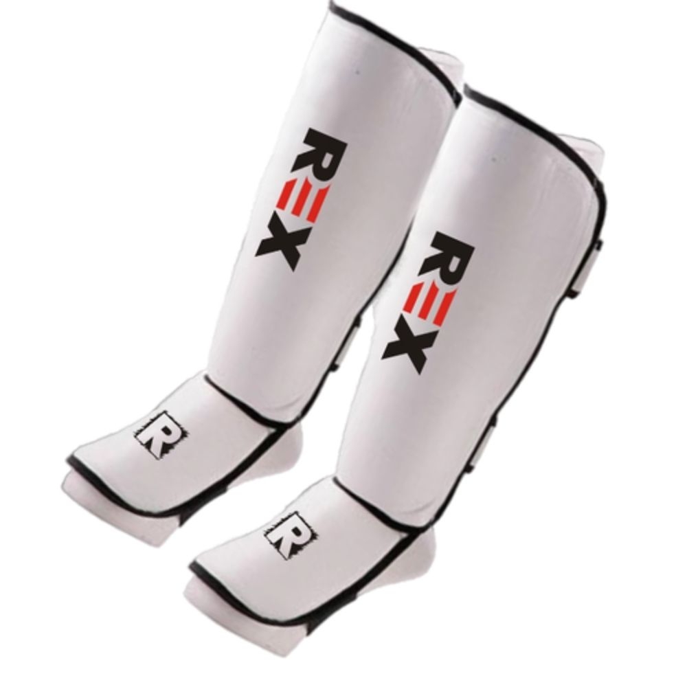 REX Model Shin Guards Essential Hook and Loop Strap Kickboxing Muay Thai MMA Shin Pads 2