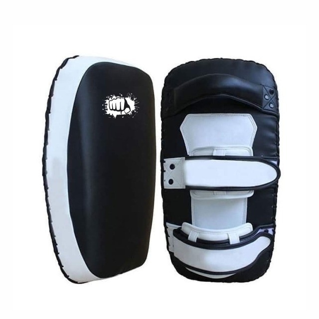 REX PU Thai Pads Custom Kick Shield Boxing Training Curved Strike Pads 