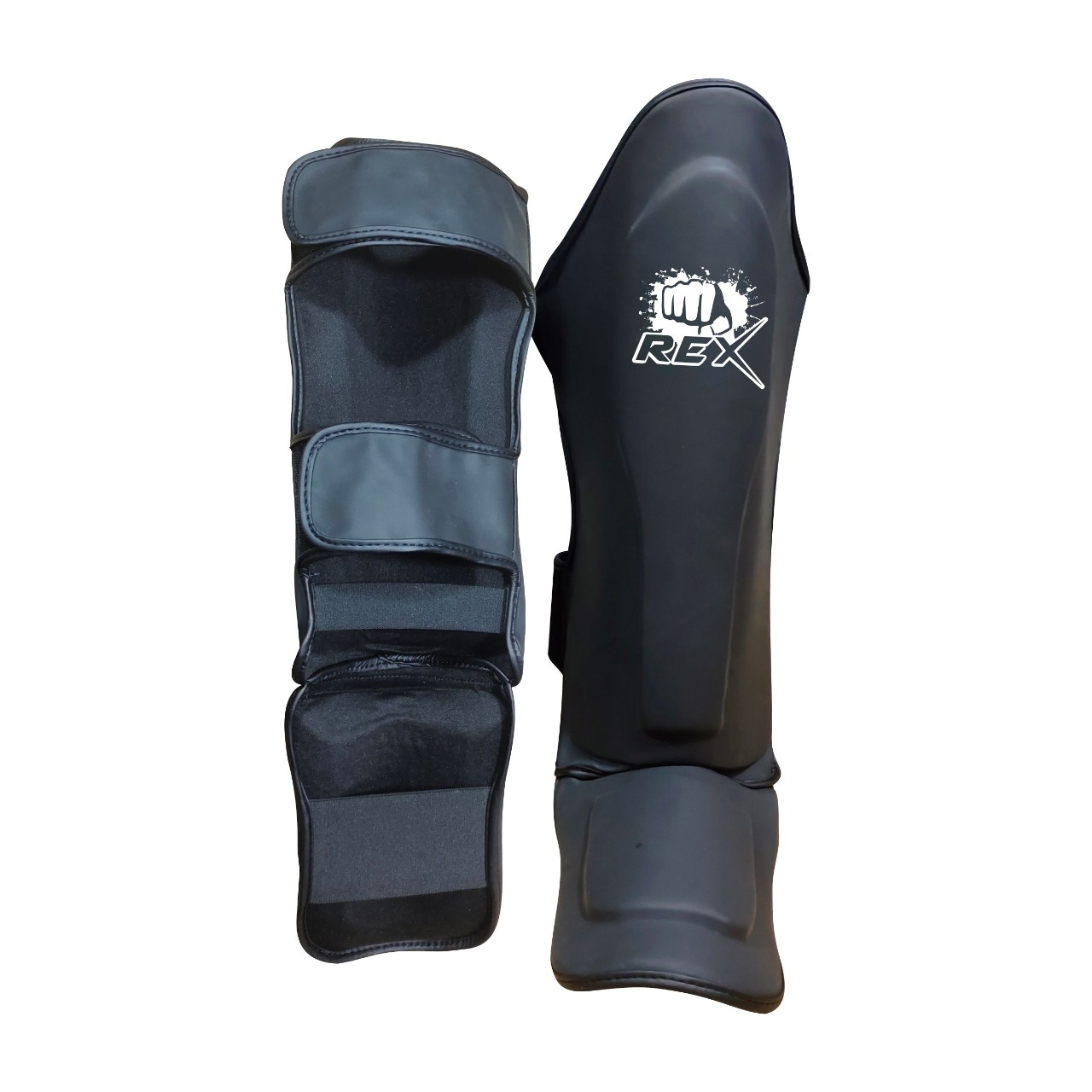 New 2022 PU Leather Matt Black Shin Guards Wholesale Boxing Protecting Gear 1