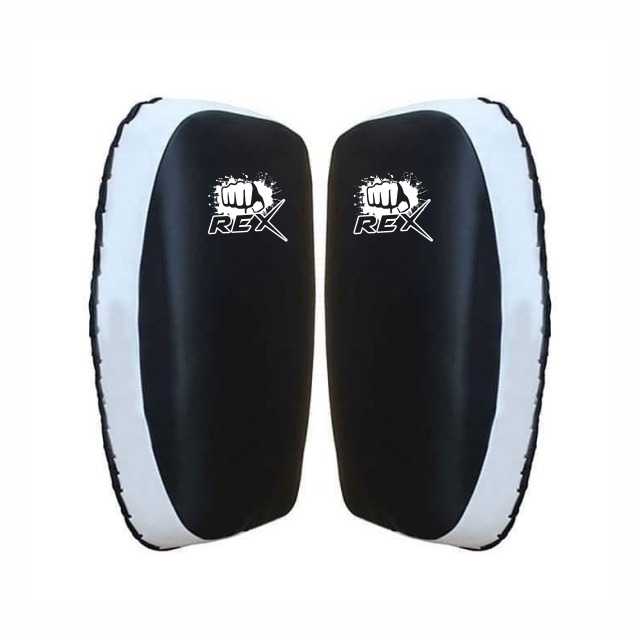 REX PU Thai Pads Custom Kick Shield Boxing Training Curved Strike Pads 2