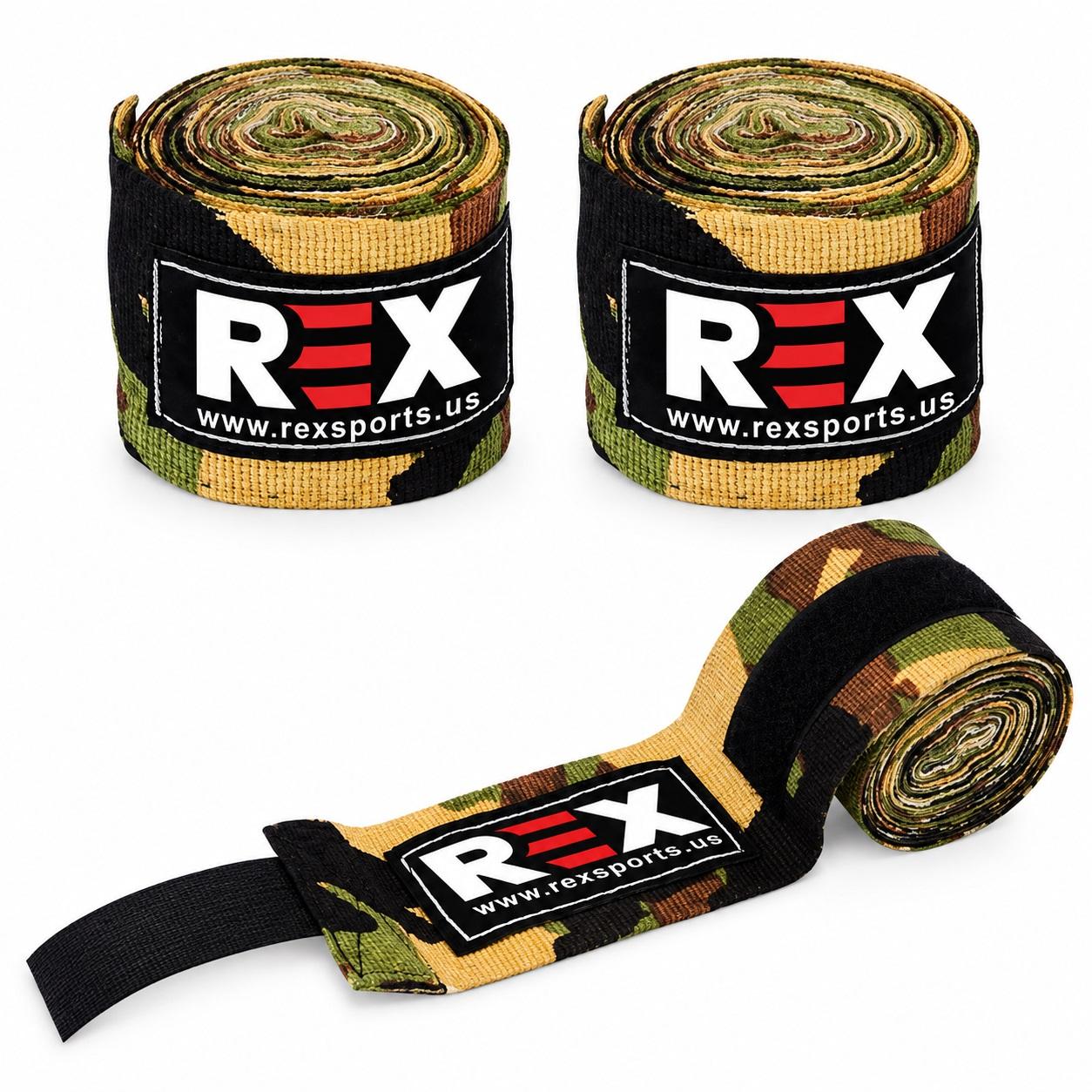 Green Camo Semi-Elastic Boxing Hand Wraps