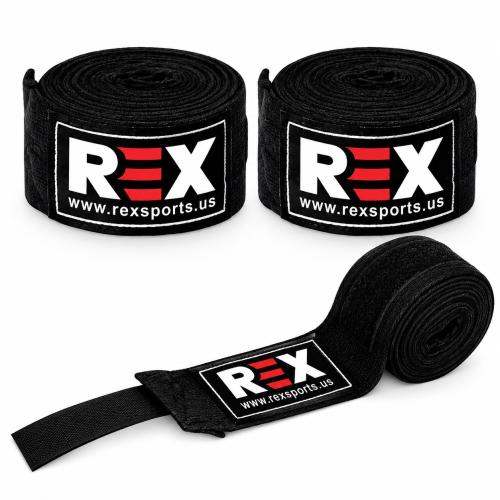Mexican Style Black Cotton Boxing Hand Wraps