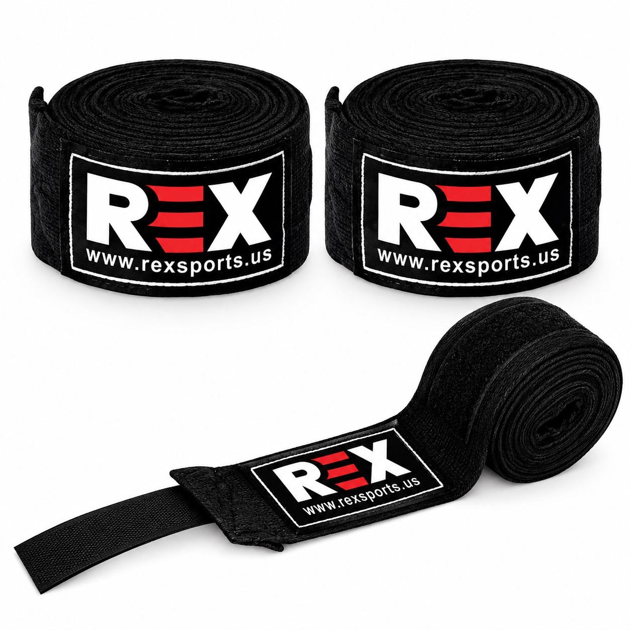 Mexican Style Black Cotton Boxing Hand Wraps