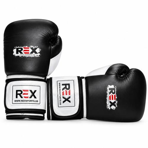 REX Cowhide Leather Lace-Up Boxing Gloves