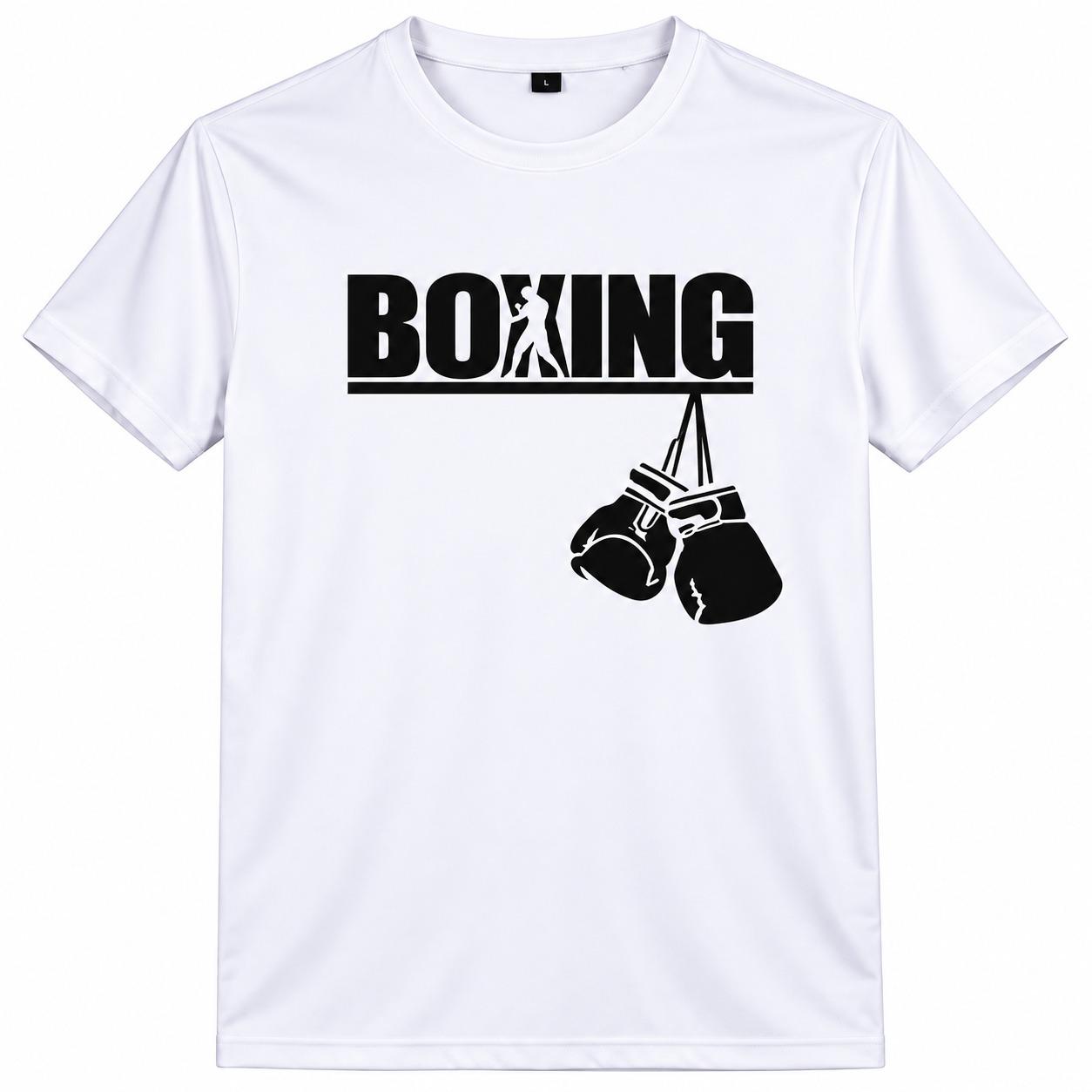REX Custom Boxing White T-Shirts – 100% Cotton