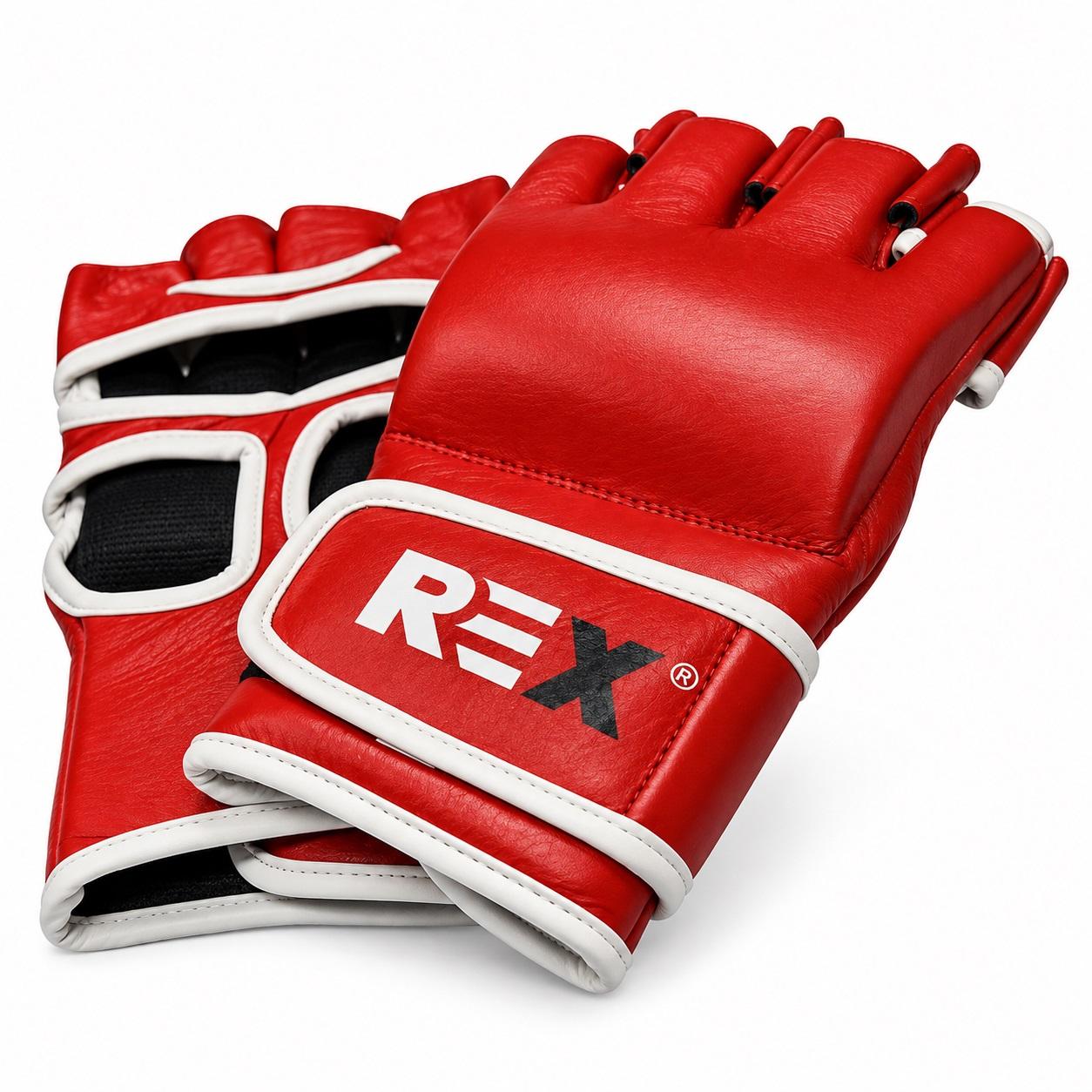 REX Gel Padded MMA Gloves – Open Thumb Faux Leather Bag Gloves