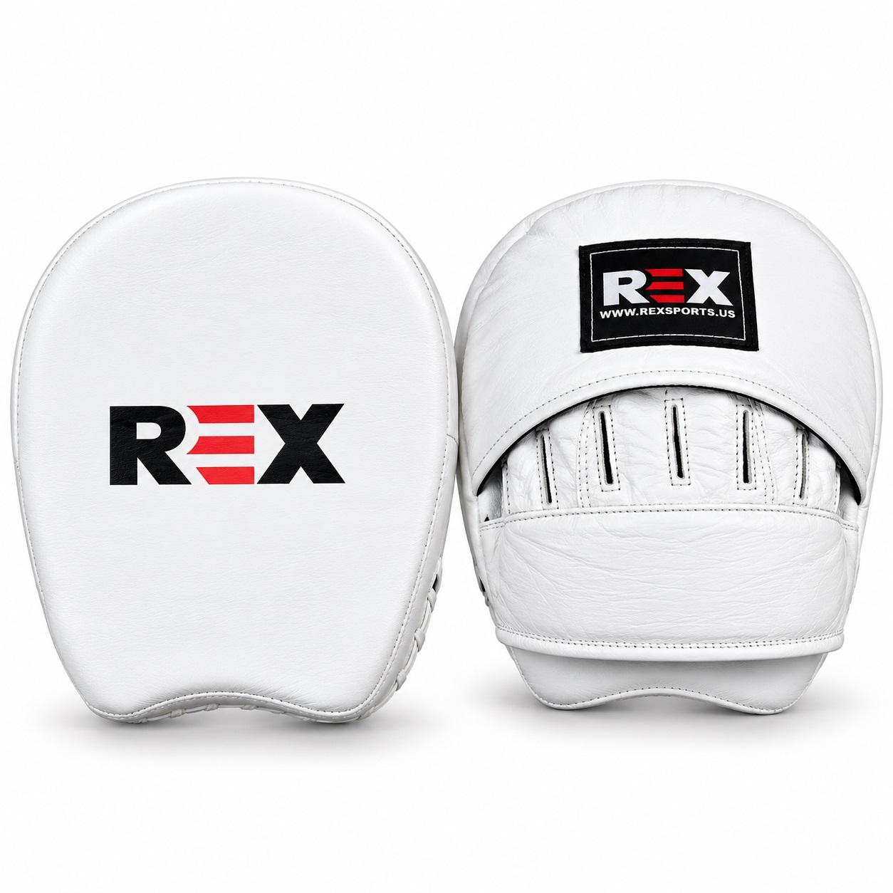 REX Genuine Leather Curved Boxing Coach Pads