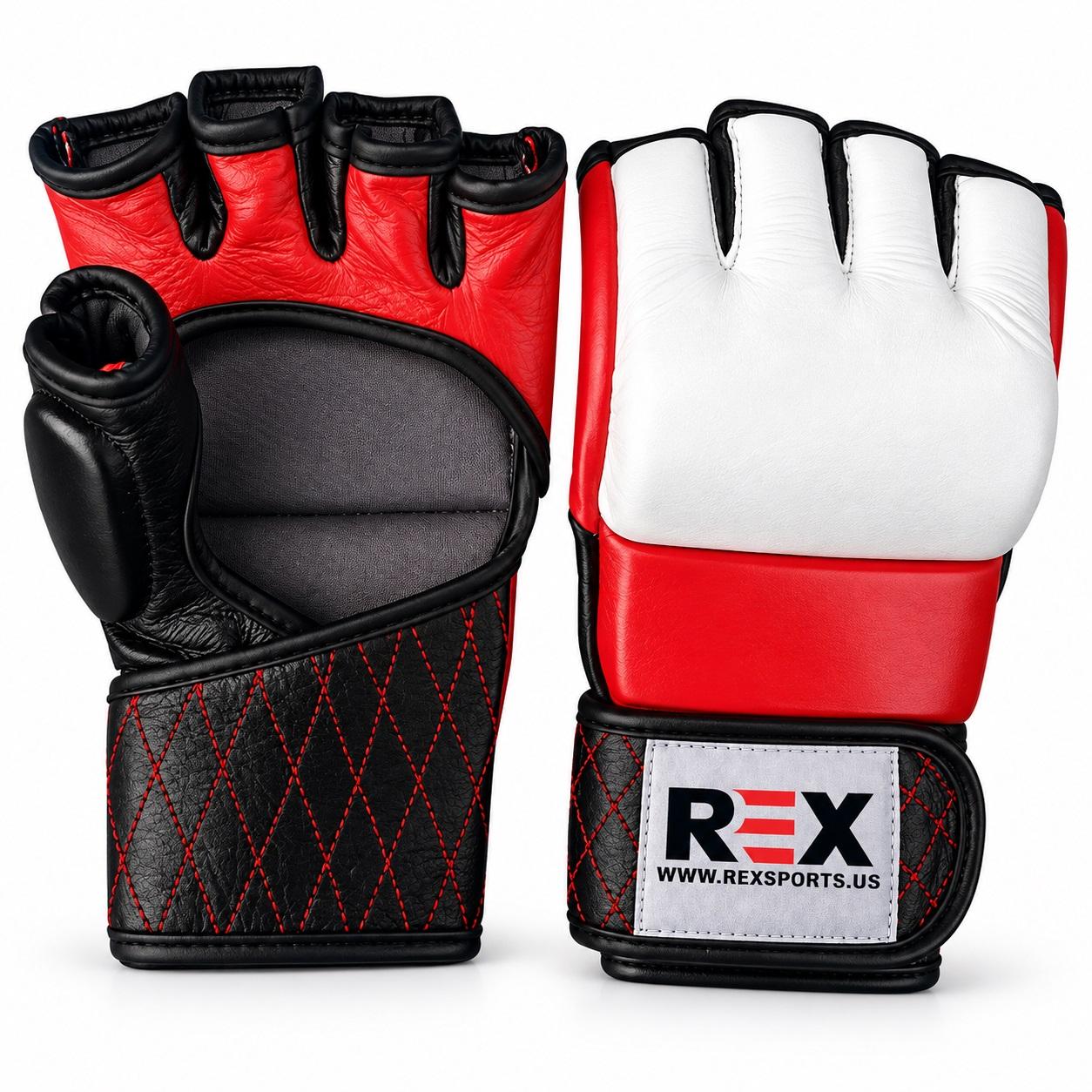 REX High Quality Personalized MMA Gloves – Custom Genuine Leather Fight Gloves