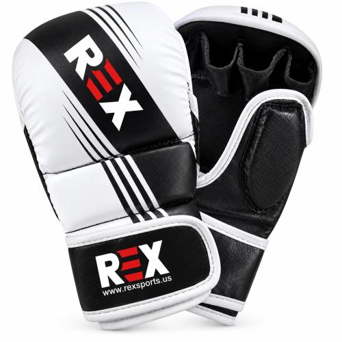 REX MMA Grappling Gloves – Genuine Leather Professional MMA Training Gloves