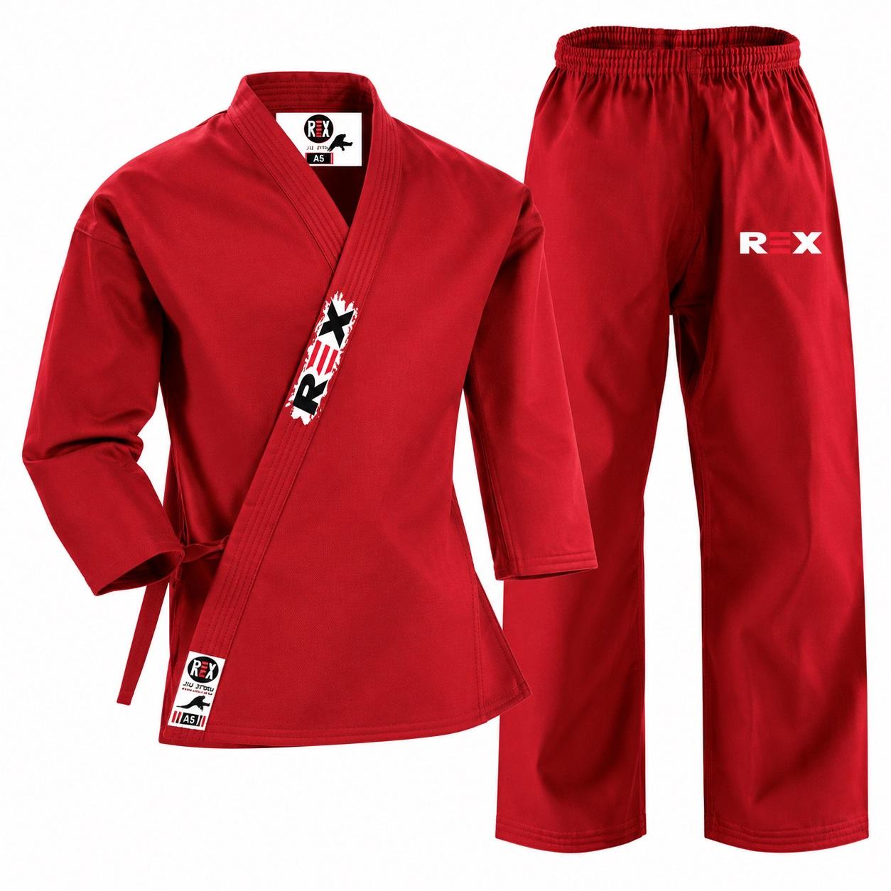 REX Professional Red Karate Uniform Ultra Lightweight Karate Gi Suit Kimono
