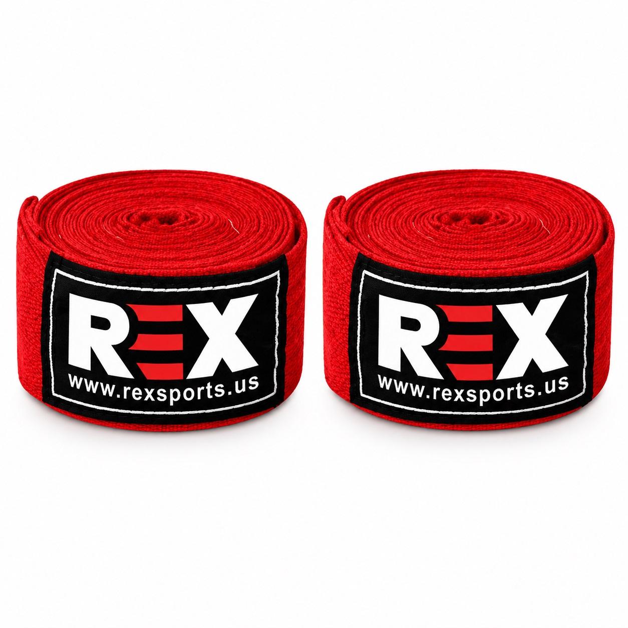 REX Red Boxing Hand Wraps – 2.5 Meter
