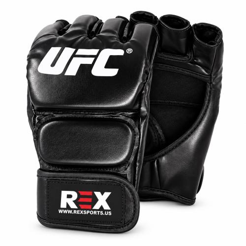 REX UFC Half-Finger MMA Gloves – Genuine Cowhide Leather Bellator Gloves