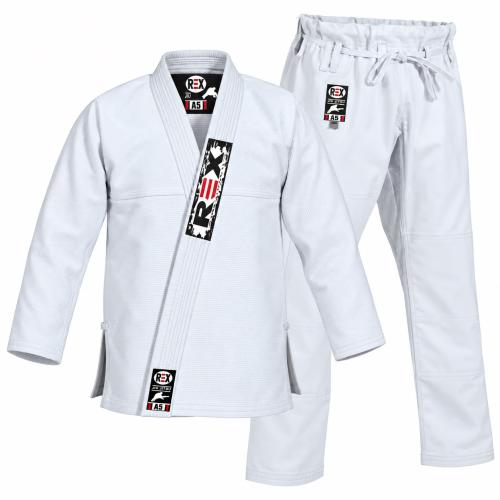 REX White BJJ Gi Adults & Youth Brazilian Jiu-Jitsu Suit