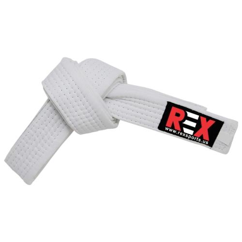 REX White Karate Belt 100% Cotton Martial Arts BJJ Aikido Judo Belt