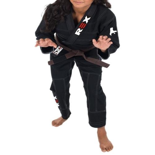 REX Women’s Black BJJ Gi 450 GSM Cotton Brazilian Jiu-Jitsu Kimono